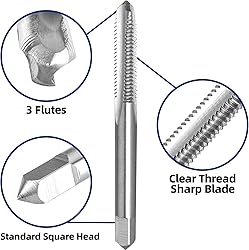 Burkit 2pcs M3.5 Thread Tap Right Hand, HSS M3.5 x