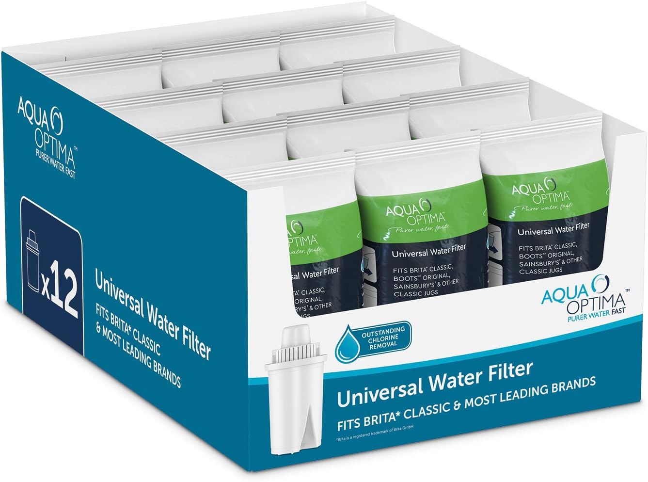 Aqua Optima Universal Water Filter, 12 pack RUF916 Amazon.co.uk
