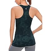 CRZ YOGA Butterluxe Womens Workout Racerback Sleeveless Tops High Neck Athletic Camisole Tanks Running Gym Yoga Shirts