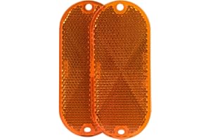 Blazer International B278SAW Oblong Stick-On Reflectors, Amber, 2 Pack