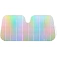 BDK Iridescent Mermaid, Hologram Foil, Chameleon Front Windshield Sun Shade, Double Bubble Accordion Folding Auto Sunshade for Car Truck SUV 58 x 27 Inch