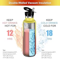 Neihepal 24oz Insulated Water Bottles Bulk 2