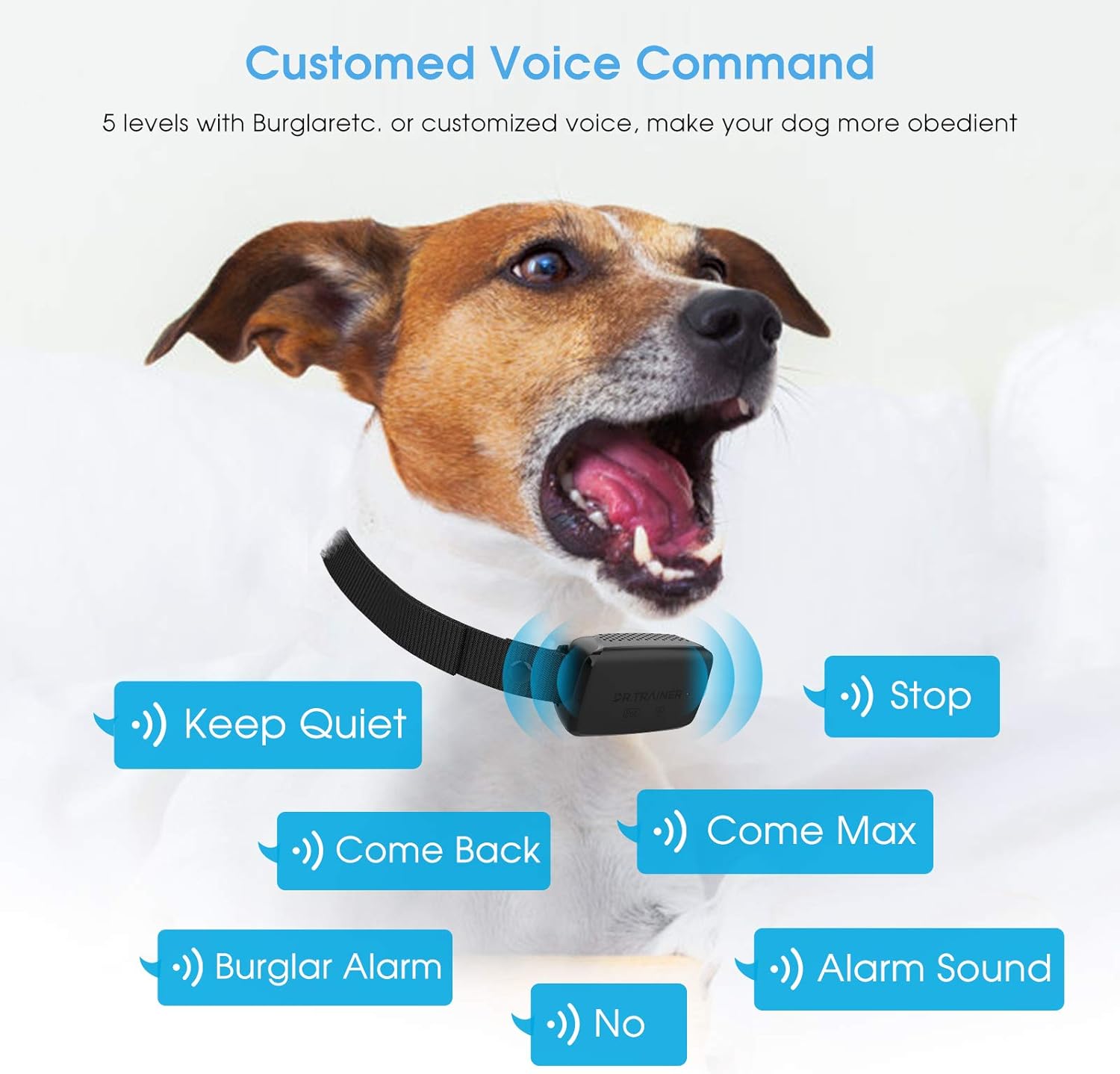 Dr.Trainer B1sPro Bark Collar APP&Watch Control, IP68 Waterproof Dog Training Collar with Smart Progressive Correction & Barking Report & Custom Sound, 0~99 Static Level Rechargeable Anti Bark Collar : Kitchen & Dining