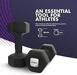 KAYMAN Neoprene Dumbbell Pair 10kg Anti-Slip Hex Edges Water-Resistant view 2
