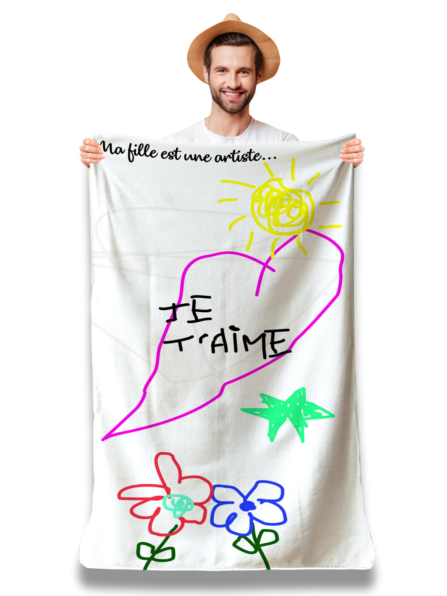 Personalised Microfibre Beach Towel with Humorous Message - Beach Towel 160 x 80 cm - Ultra Absorbent, Quick Dry, Lightweight and Compact. Gift Idea for Women, Men, Teenagers, Birthdays,
