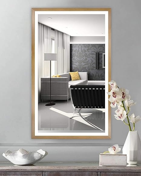 Amazon Com Fumango Led Bathroom Wall Mirror Anti Fog Wall Mounted Handcraft Wooden Frame Bath Vanity Mirror Wall Swift Control Ul Listed 40x24 Inch Large Rectangle Kitchen Dining fumango led bathroom wall mirror anti fog wall mounted handcraft wooden frame bath vanity mirror wall swift control ul listed 40x24 inch large