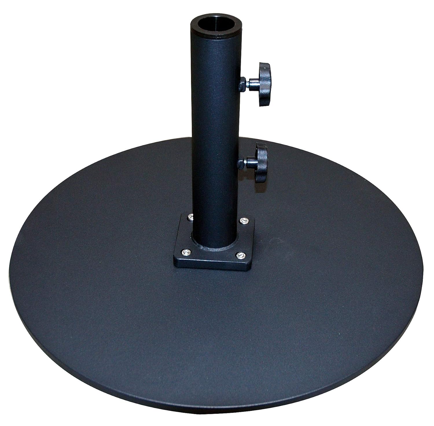 Tropishade Commercial Grade Steel Plate Umbrella Base, Black, 50 lbs 50
