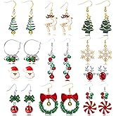 Christmas Earrings for Women Stocking Stuffers Christmas Tree Snowflake Bow Bell Dangle Earrings Xmas Holiday Jewelry Gifts Outfits Accessories