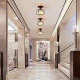 FORCOSO Crystal Ceiling Light Fixtures Modern Chandeliers Semi Flush Black view 5