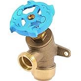 SharkBite 3/4 Inch x 3/4 Inch MHT Garden Valve, Multi Turn, Push to Connect Brass Plumbing Fitting, PEX Pipe, Copper, CPVC, P
