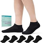 Revosoxs Diabetic Bamboo Socks for Men and Women,5 Pairs Non-Binding Low Cut Diabetic Socks,Loose Socks Size 7-9 9-11
