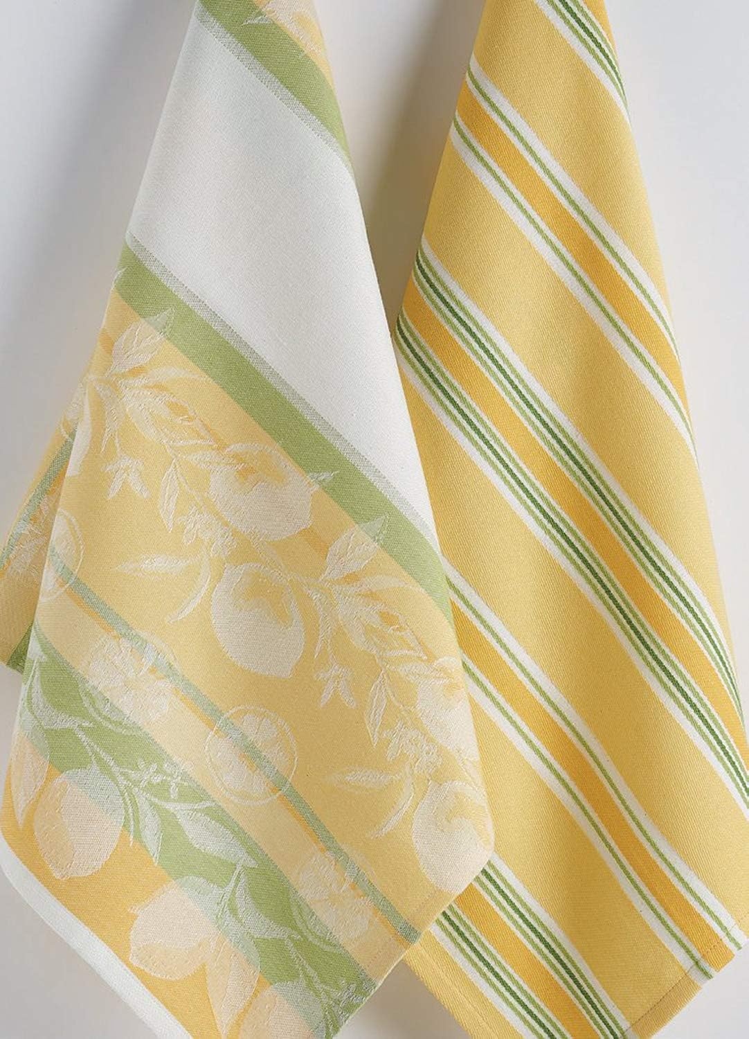 Design Imports Lemon Bliss Table Linens, 18-Inch by 28-Inch Dishtowel, Limoncello Stripe: Home & Kitchen