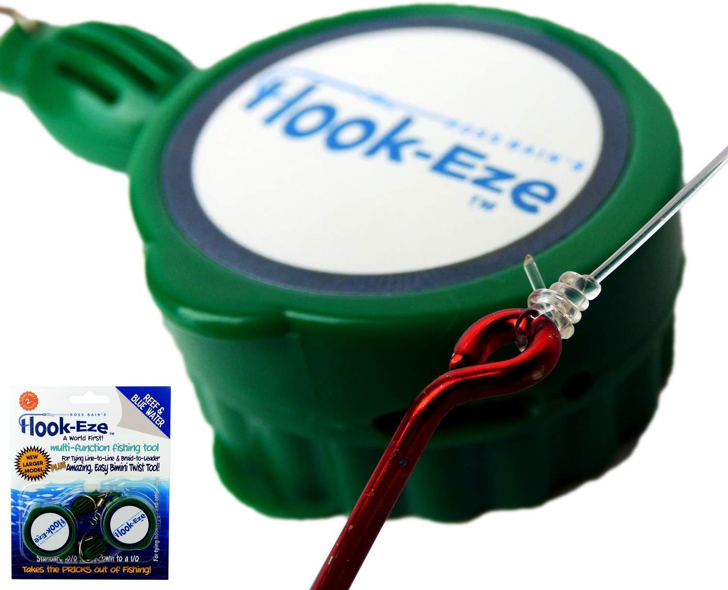 Hook-Eze Quick Fishing Knot Tying Tool Line Cutter Cover Hooks on Fishing Poles and Travel Safe : Sports & Outdoors