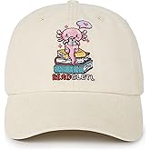 InnoBeta Axolotl Gifts Cap for Book Lovers, Bookish, Women, Men, Adjustable Embroidered Hat Reading Gift for Axolotls Lover for Birthday, Christmas