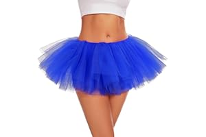 ASKHOPE Tutu for Women Adults 5 Layered Tutu Tulle Skirt Tutus for Women Girls Teens 80s Tutu Halloween Costume