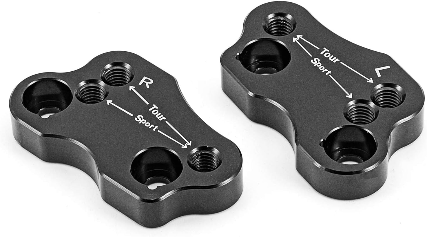 WSays Aluminum Billet Silver 2 Handlebar Riser adapter Kit Compatible