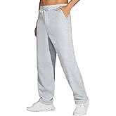THE GYM PEOPLE Men's Baggy Sweatpants Fleece Drawstring Straight Leg Open Bottom Workout Pants with Pockets