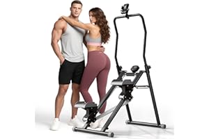 Stair Stepper Resistance Adjustable Folding Vertical Climber Machine for Home Gym Full-Body Workout