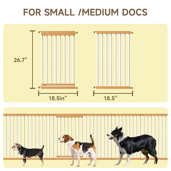 DOG PLAYPEN FOLDABLE METAL PET PEN FENCE PET DOOR 8 PANELS FOR MEDIUM/SMALL DOGS, INDOOR & OUTDOOR,PORTABLE PET PLAYPEN FOR CAMPING, YARD AND RV
