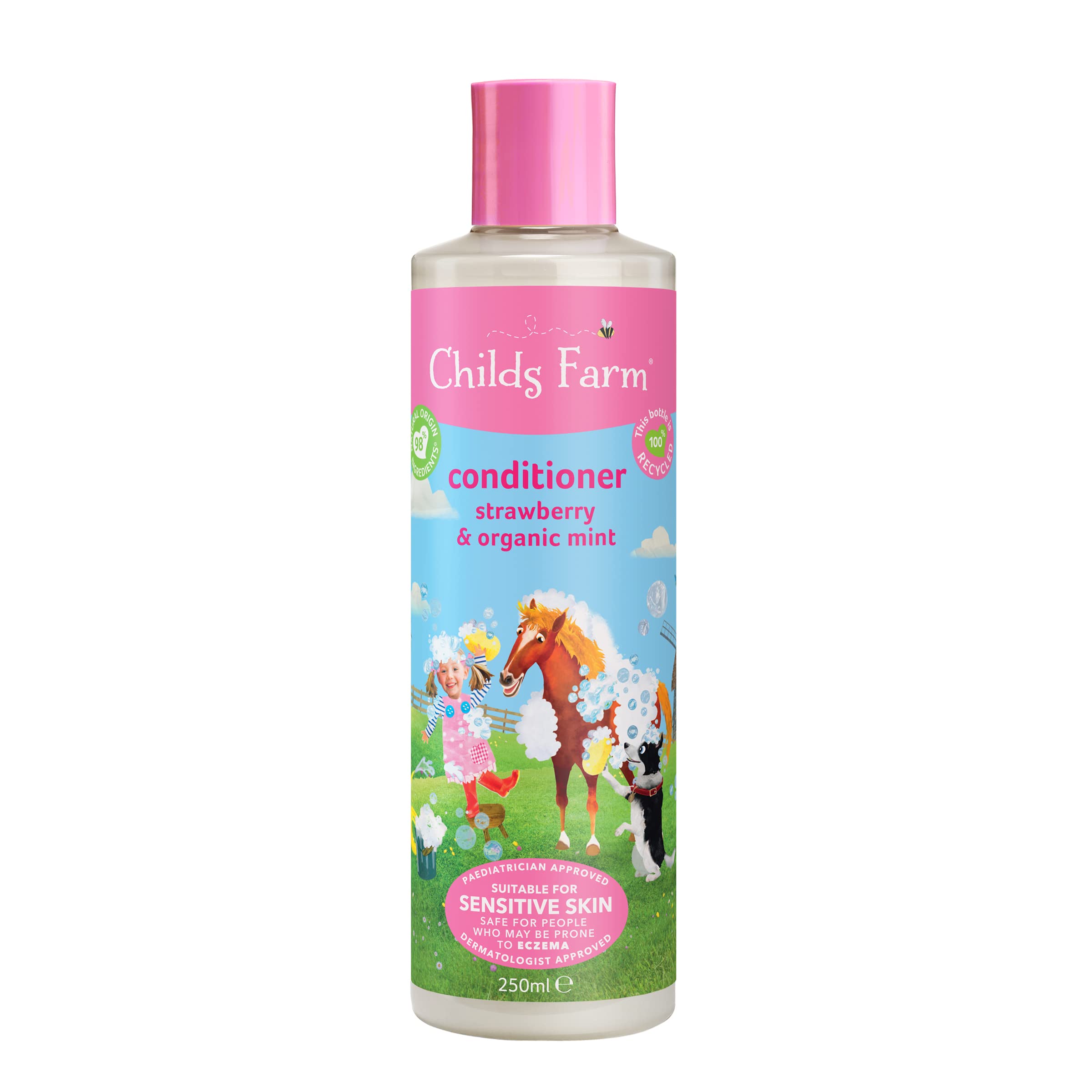 Childs Farm | Kids Conditioner 250ml | Strawberry & Organic Mint | All Hair Types | Conditions & Nourishes | Suitable for Dry, Sensitive & Eczema-prone Skin & Scalp โ image 1