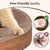 ComSaf Cat Scratching Board Cat Scratcher Indoor Bed Durable Cardboard Oval Bowl view 4