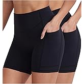 ENERBLOOM Biker Shorts Women with Pockets 4"/6"/8"/10" Spandex Workout Shorts Lightweight for Summer Cycling Running Yoga Gym