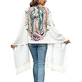Vackutliv Virgen De Guadalupe Shawls For Women Rebozo Para Mujer Mexicanos Virgin Mary Catholic Gifts Rose