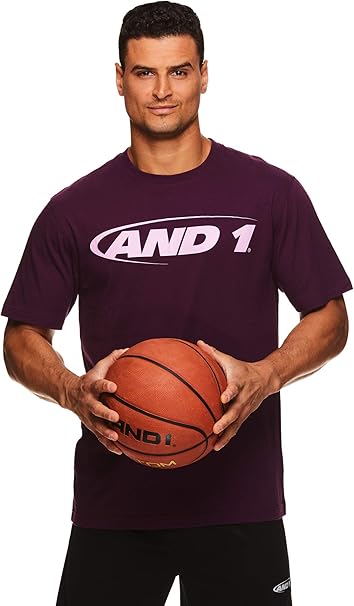 AND1 Men's Graphic Basketball Tee - Short Sleeve Gym & Training Activewear T Shirt - Potent 