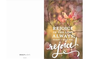 SALT & LIGHT Rejoice In The Lord Always Church Bulletins - Package Of 100, Welcome Congregation, Share Information & Services On Quality Paper