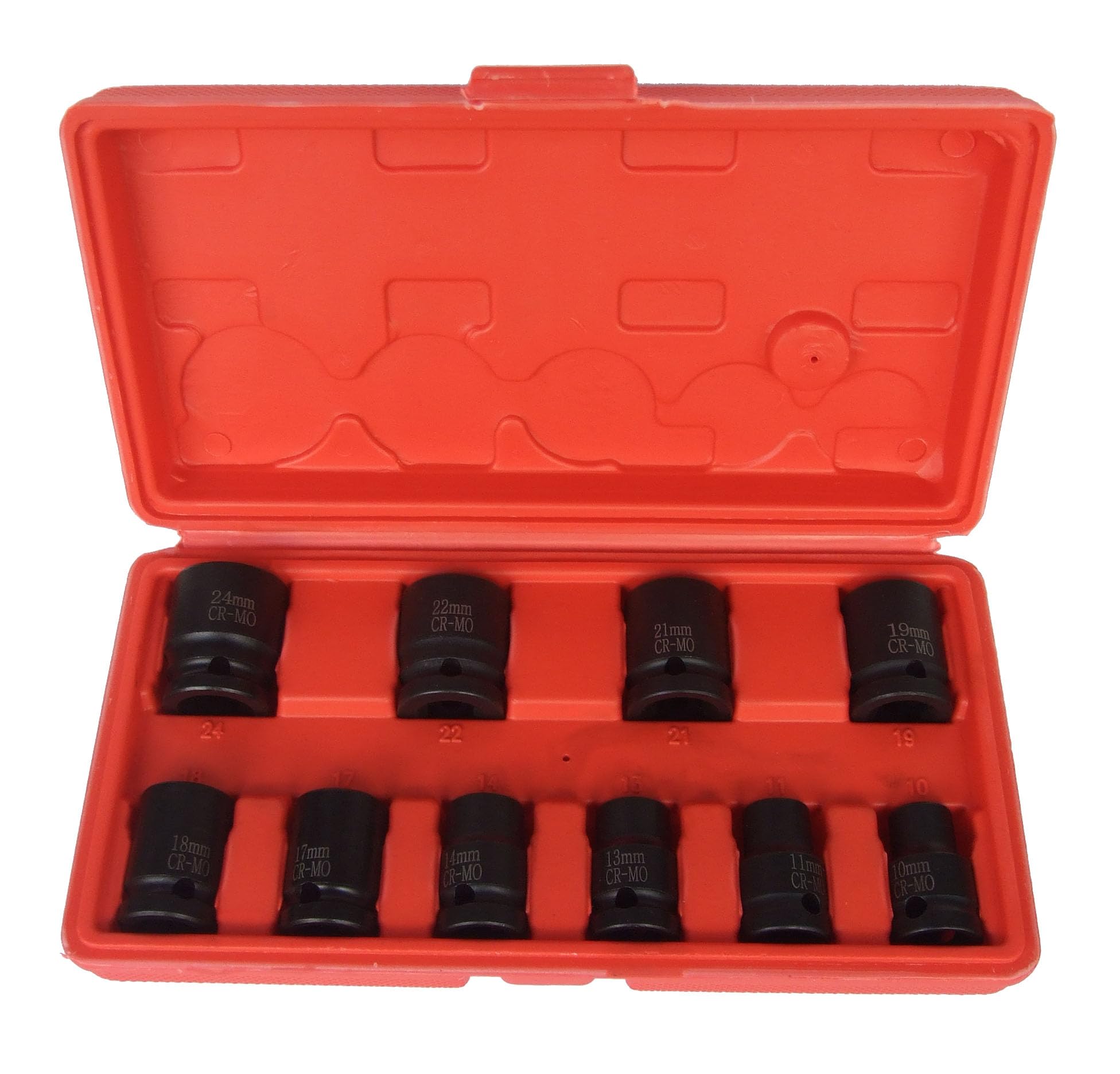Hilka Tools 01150210 Pro Craft Impact Socket, Silver, 1/2-Inch, Set of 10 Piece