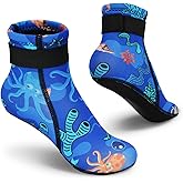Summshall Kids Neoprene Socks 3mm Water Socks Keep Warm Sand Socks Anti-Slip Wetsuit Socks Water Sport Swimming Surfing