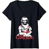 Womens The Conjuring Annabelle Portrait V-Neck T-Shirt