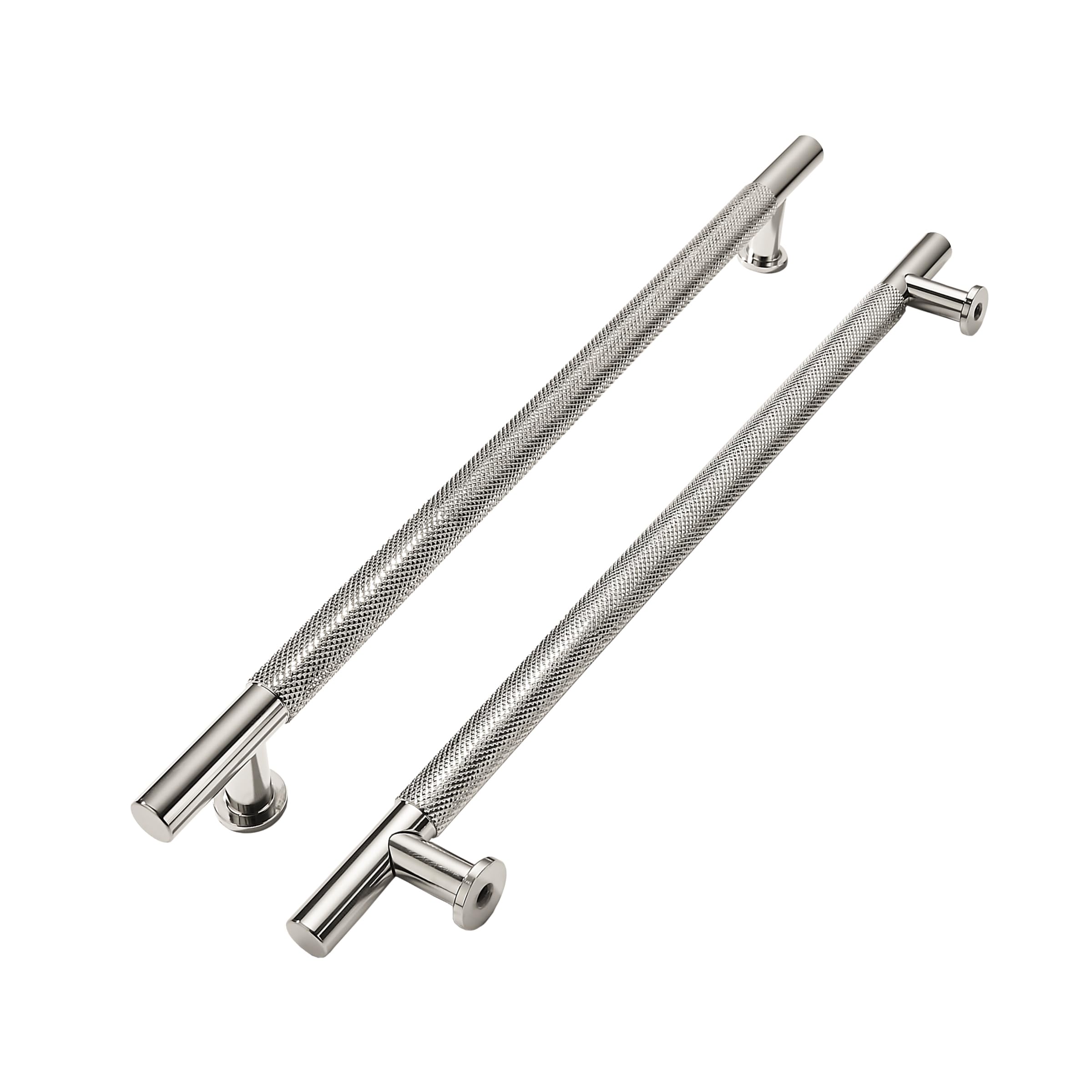 Photo 1 of khtumeware 10 Pack 8 Inch(203mm) Drawer Handles Knurled Polished Nickel Cabinet Pulls Drawer Pulls Kitchen Hardware Kitchen Handles for Cabinets Cupboard Handles