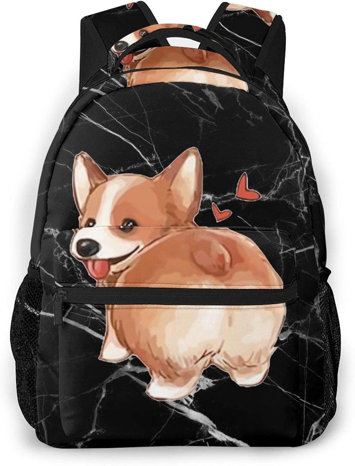 Print Black Backpack School Daypacks Backpacks for Teens Boys