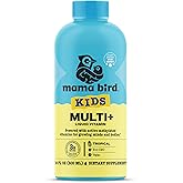 Best Nest Wellness - Mama Bird - Kids Multi+ Liquid Vitamins (31 Servings) Tropical Flavor - Active Methylated Vitamins, Kids Multivitamin - Organic Superfoods, Enzymes