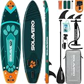 SOLAVERO 11'6" Inflatable Stand Up Paddle Board for All Skill Levels | 35&rdquo; Extra Wide SUP with Non-Slip EVA Pad, Complete Accessories, Paddleboard for Youth &amp; Adult,for Fishing, Surfing &amp; Yoga