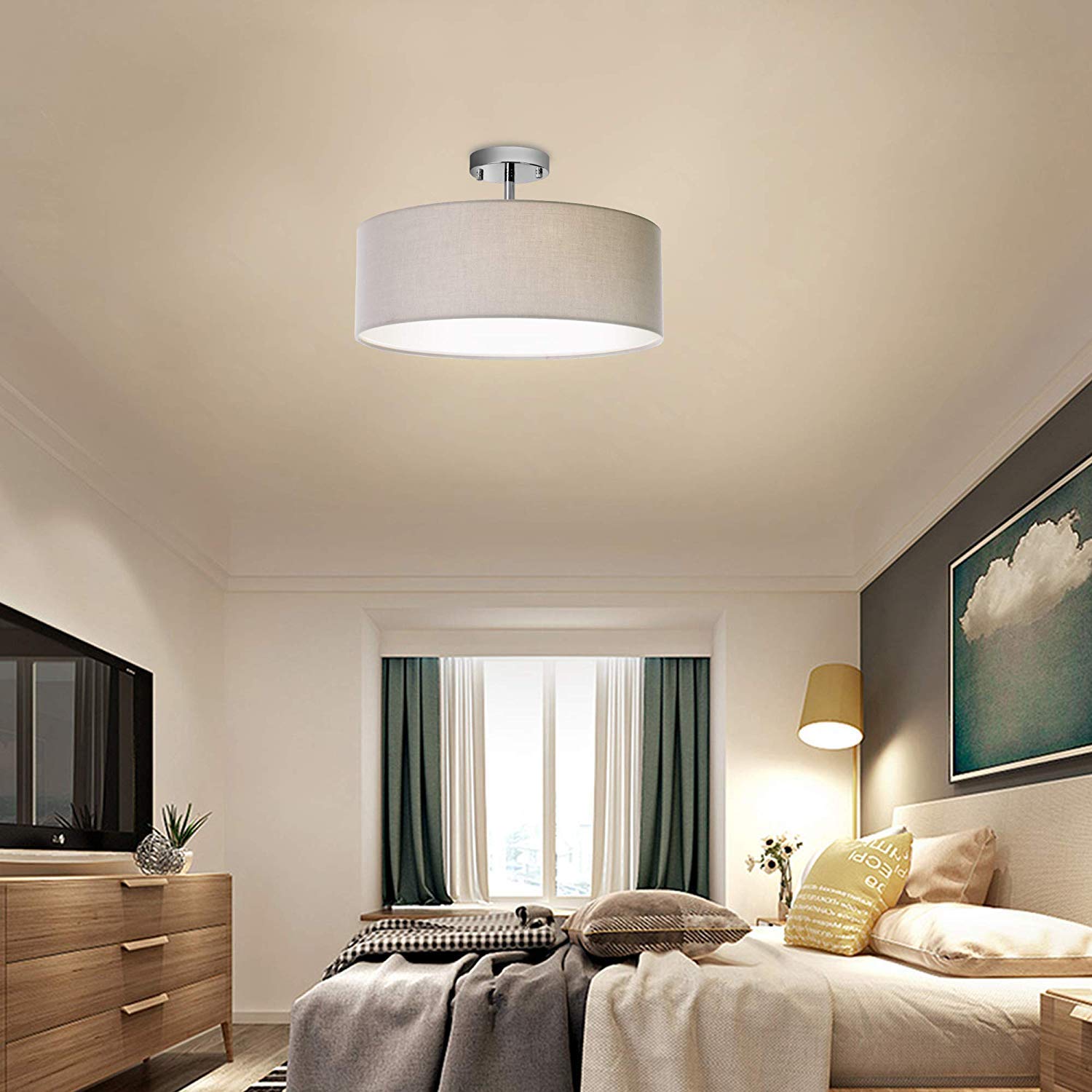 L aacute mpara De Techo Pantalla De Tela Colgante Pantalla Grande De