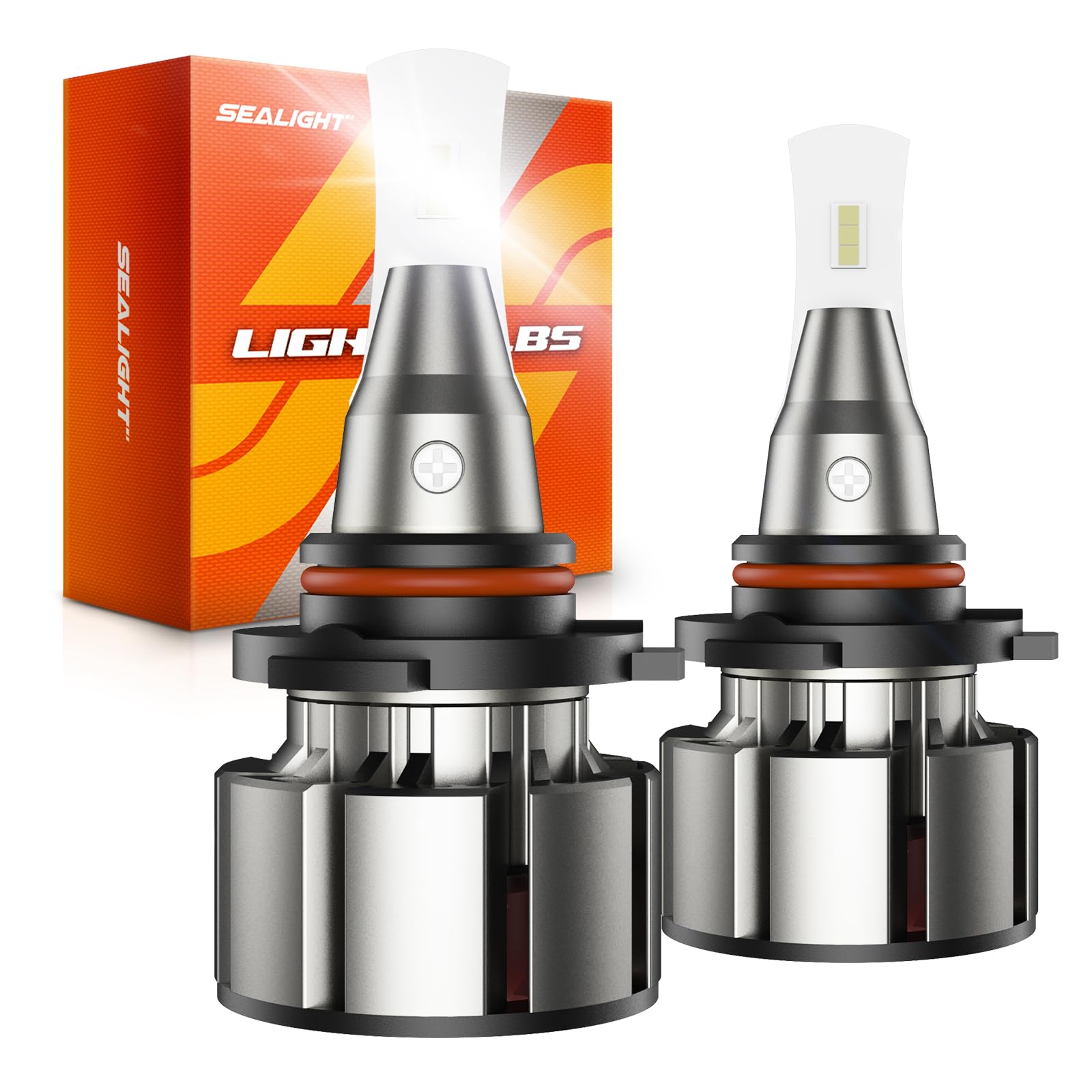 SEALIGHT Upgraded 9006 Fog Light, 36000LM [Modern & Brightest] HB4 Fog light, 6500k White IP68 Waterproof with Cooling Fan, 1:1 Mini Size Quick Install Plug and Play, Pack of 2 Image