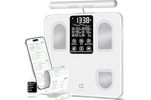 arboleaf Scale for Body Weight, Smart Scale with BMI, Body Fat, Muscle Mass, 26 Metrics Full Body Composition Analyzer, 8-Electrode High Precision Digital Bathroom Scale, Bluetooth Sync