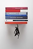 ARTORI Design "Supershelf - Black Metal Superhero Floating Bookshelf, Concealed, Hidden Shelf, Unique Book Shelves, Gifts for Geeks, Gifts for Book Lovers, Cool Book Stacker Stopper