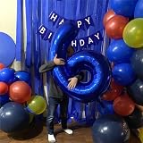 Lingqiang 40 Inch Navy Blue Number 6 Foil Balloon 6th Birthday Decoration view 6