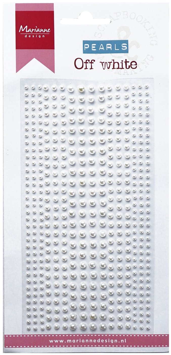 Marianne Design Adhesive Pearls, Synthetic Material, Beige, 21.2 x 10.4 x 0.2 cm