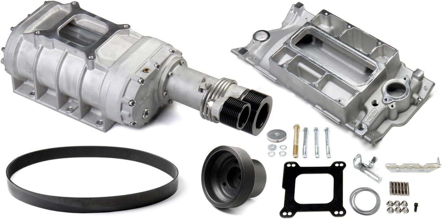 Weiand 177 Powercharger Kit Sbc 69-85 Long Satin