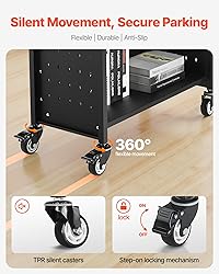 VEVOR Rolling Library Book Cart, 330 lbs