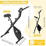 EVOLAND 265LBS Foldable Exercise Bike with LCD Display 8 Resistance Levels view 6