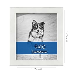 ArtToFrames 9x10 Inch White Picture Frame, This
