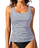 Aqua Eve Tankini Tops for Women Swimwear Top Only