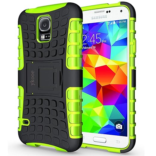 ykooe Funda Samsung Galaxy S5, Teléfono Híbrida de Doble Capa con ...