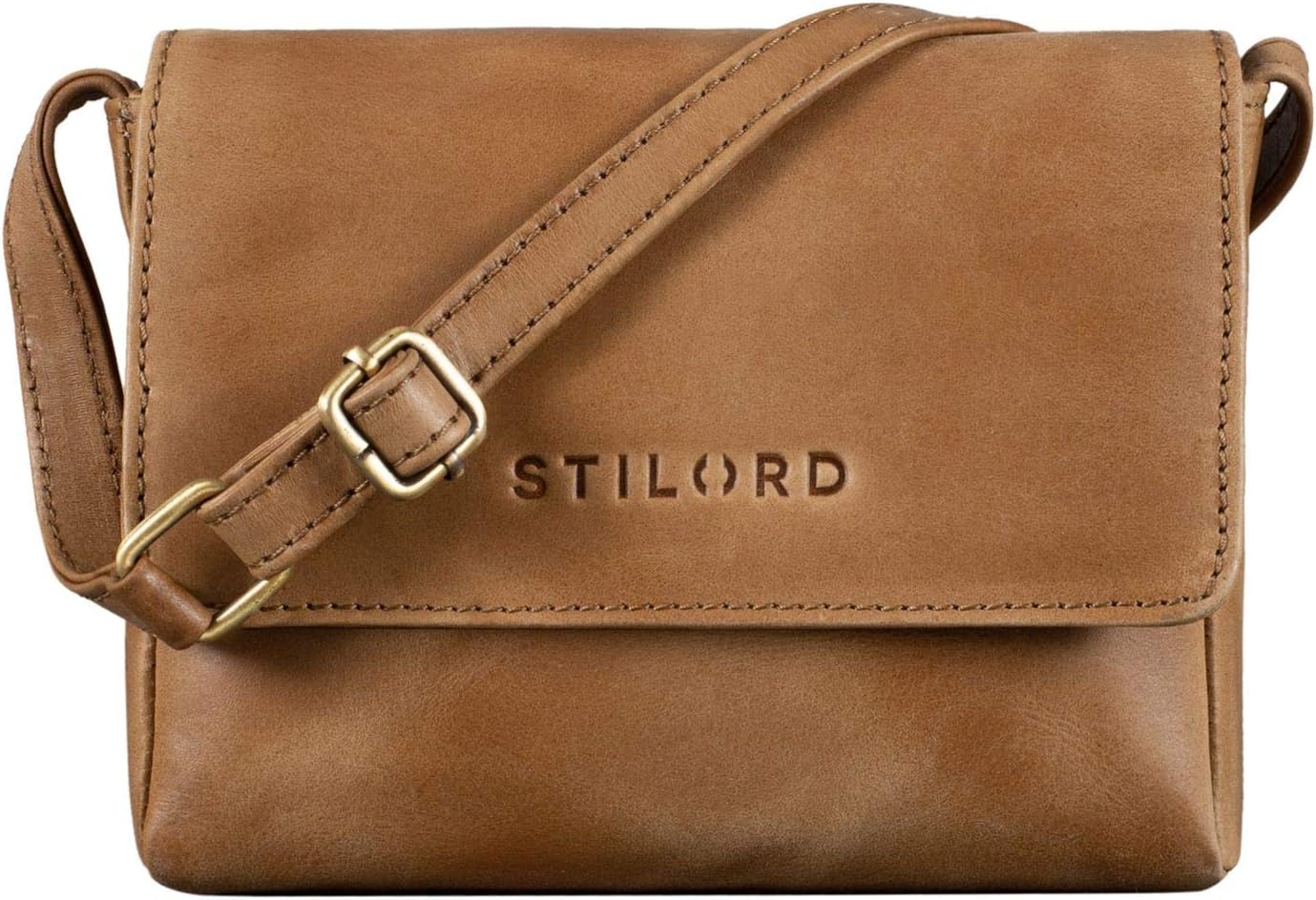 STILORD "Audrey" Small Shoulder Bag for Women Vintage Leather Handbag XS Pouch Mini Crossbody Bag Elegant Purse Ideal as Party Bag Shopping Bag Genuine Leather Colour:taranto - Image 4