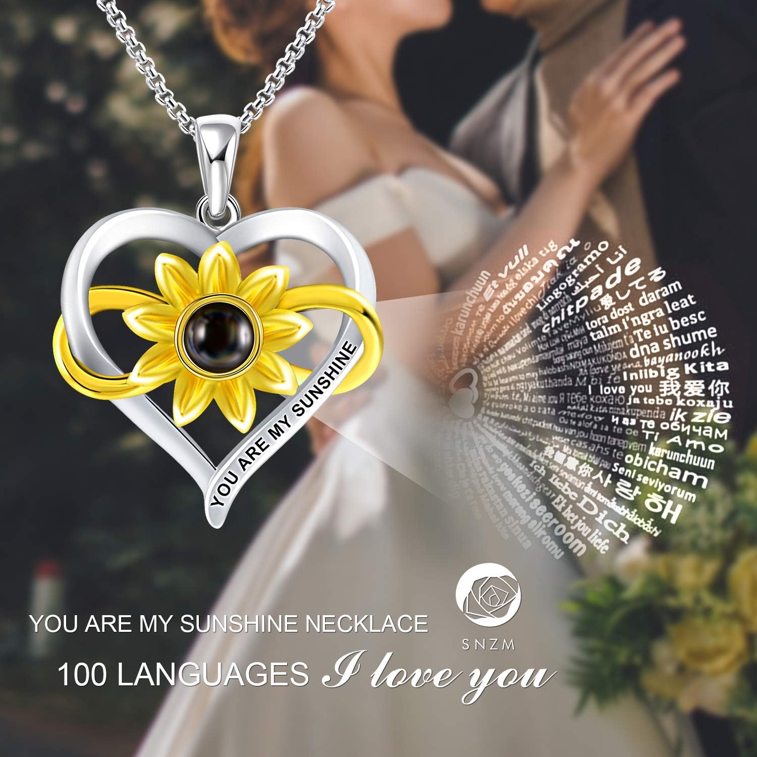 You Are My Sunshine Sunflower Pendant Necklace Jewelry For Women For Her Qleesi 100 Languages I Love You Necklace Birthday Gifts For Mom Wife Women Jewelry Urbytus Com